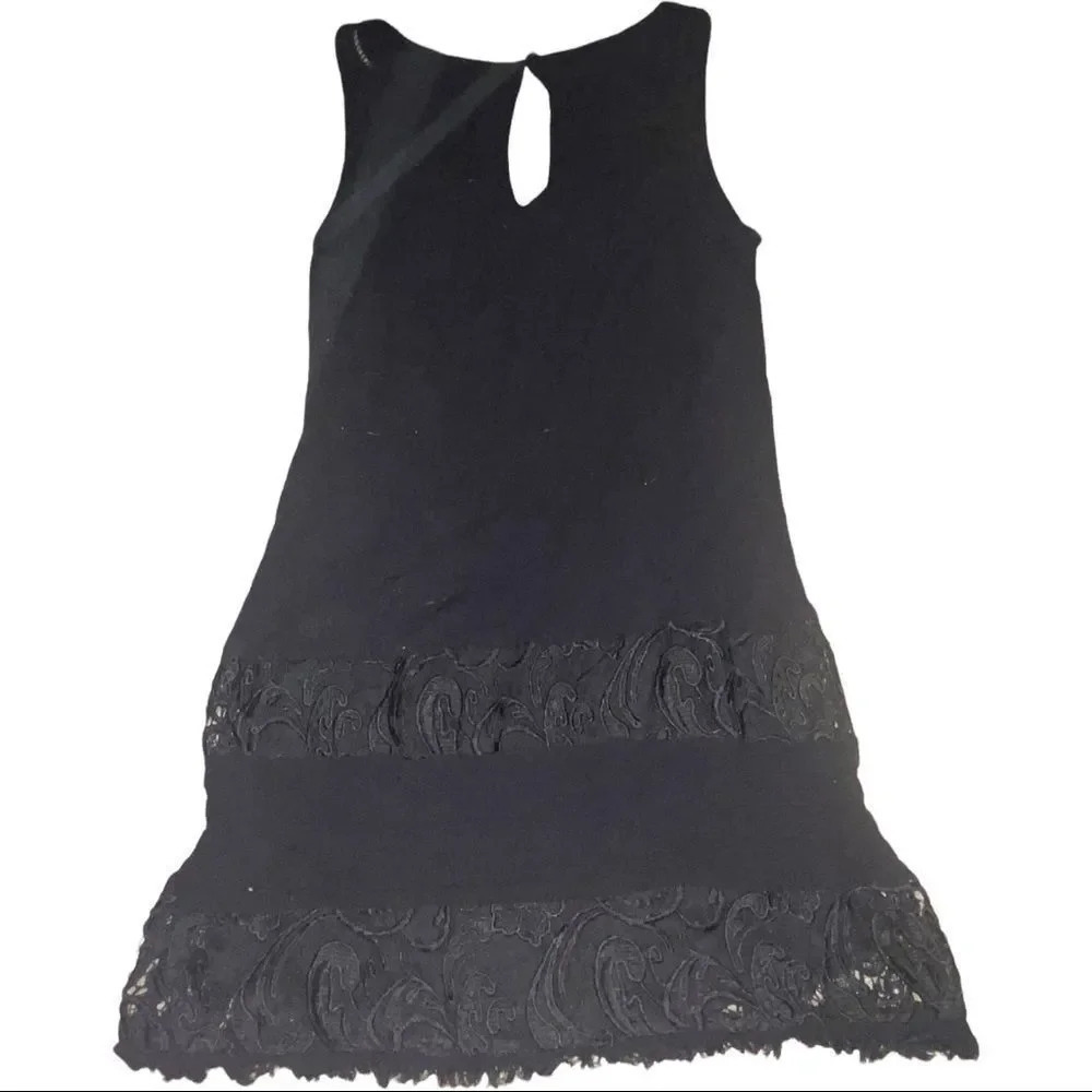 Sanctuary Black Gauze & Lace Boho lined Sleeveless Shift style Dress - Picture 4 of 4